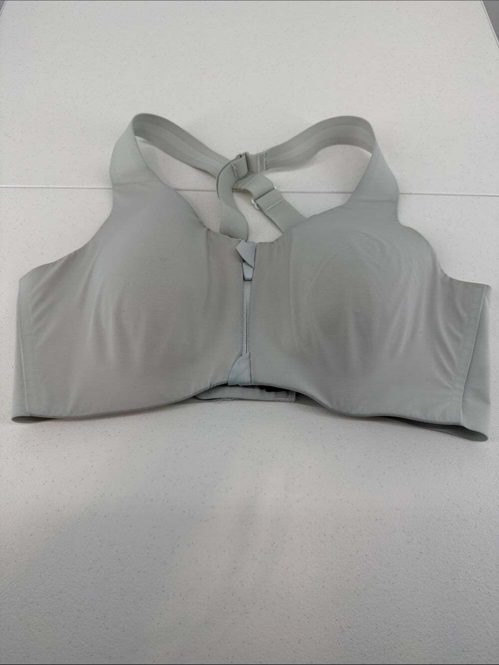Knix Light Gray Catalyst Front Zip Sports Bra Size 6